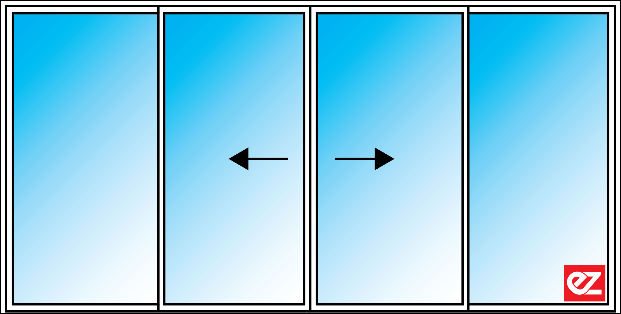 Ez Windows Sliding 4 Panel