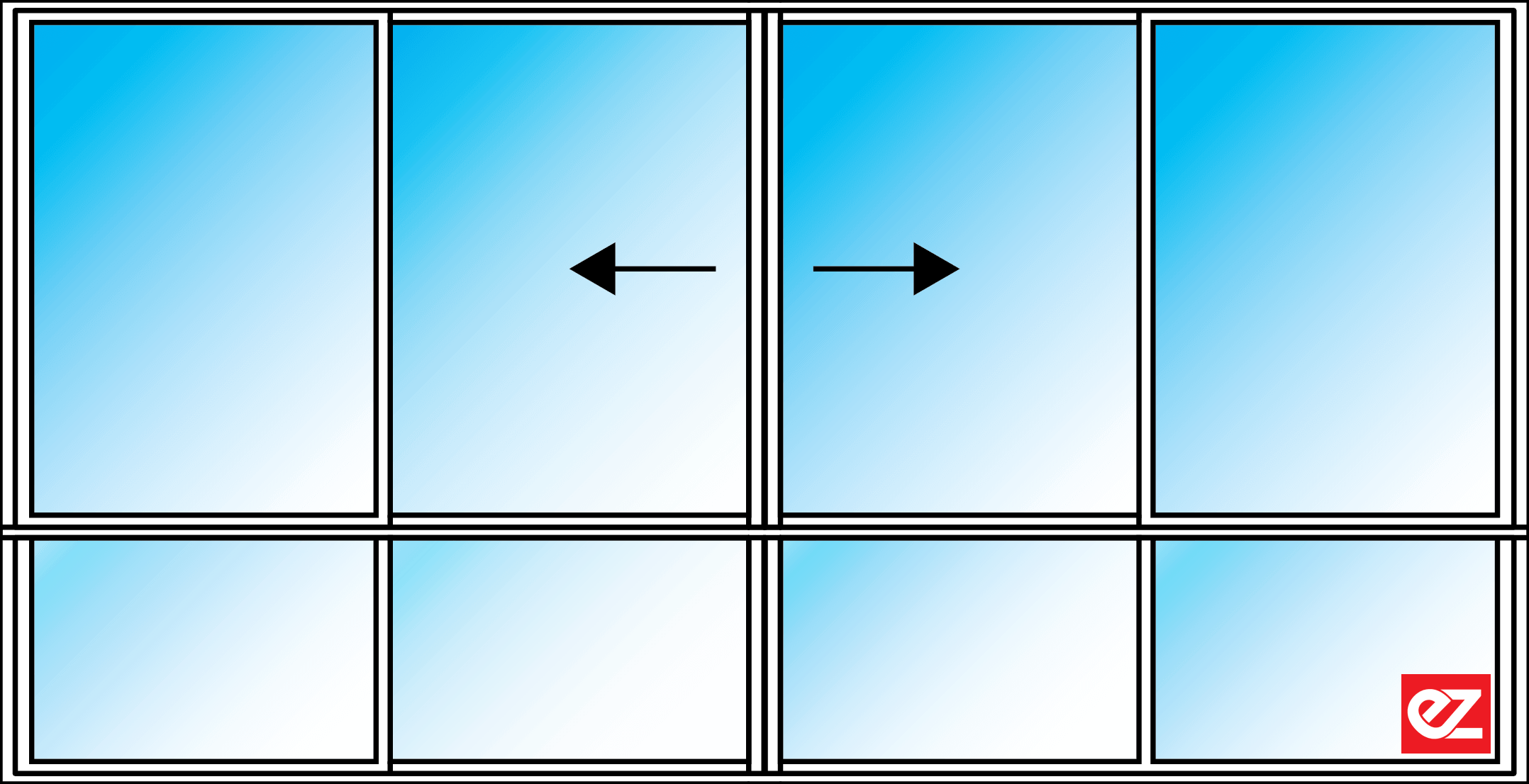 Ez Windows Sliding 4 light T600