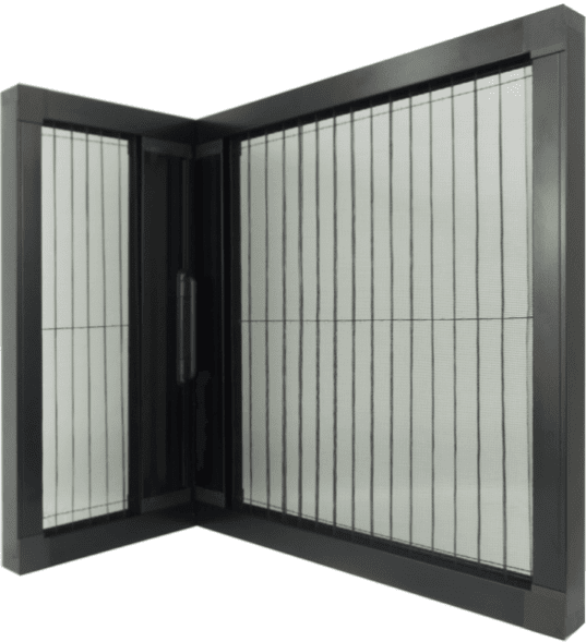 Corner Pleated Screens | Window shrouds